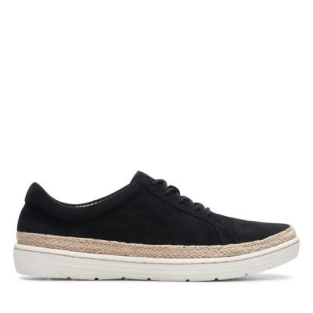 NEW!! Women’s Clarks Marie Mist Black Sneaker Size 6.5M